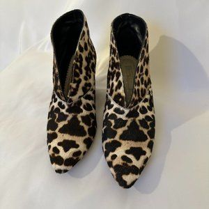 Boden Alexis Mid-Heel Snow Leopard Bootie (Size 40 | 9.5)